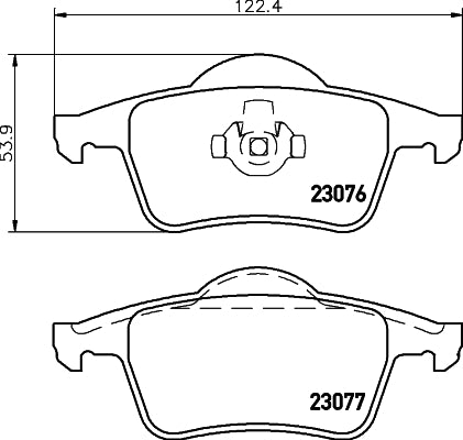 HELLA Brake pad set - T1190 - for e.g. VOLVO 8DB355008-871