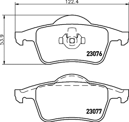 HELLA Brake pad set - T1190 - for e.g. VOLVO 8DB355008-871