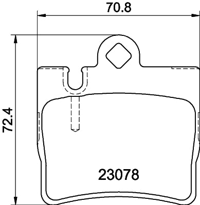 HELLA Brake pad set - T1175 - for e.g. MERCEDES-BENZ 8DB355008-711