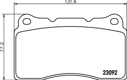 HELLA Brake pad set - T1456 - for e.g. RENAULT 8DB355011-431