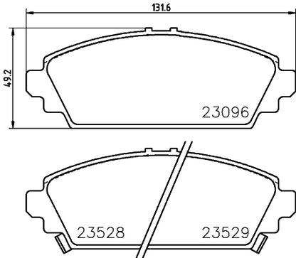 HELLA Brake pad set - T3122 - for e.g. HONDA 8DB355017-261