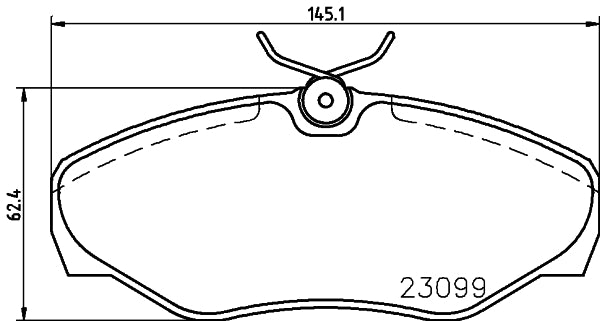HELLA Brake pad set - T1424 - for e.g. NISSAN / OPEL / RENAULT / VAUXHALL 8DB355011-091