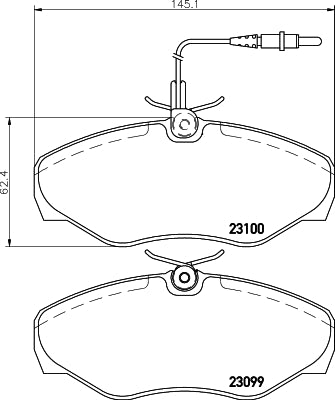 HELLA Brake pad set - T5127 - for e.g. RENAULT 8DB355018-501