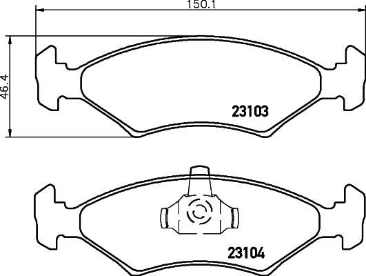 HELLA Brake pad set - T1141 - for e.g. FORD / MAZDA / TVR / VOLKSWAGEN 8DB355008-331