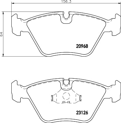 HELLA Brake pad set - T1200 - for e.g. DAIMLER / JAGUAR 8DB355008-971