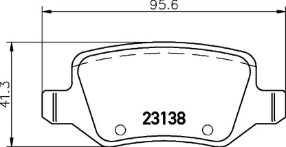 HELLA Brake pad set - T5130 - for e.g. MERCEDES-BENZ 8DB355018-531