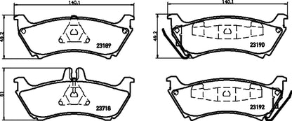 HELLA Brake pad set - T1228 - for e.g. MERCEDES-BENZ 8DB355009-241