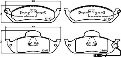 HELLA Brake pad set - T1171 - for e.g. MERCEDES-BENZ 8DB355008-661
