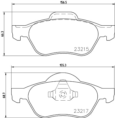 HELLA Brake pad set - T1212 - for e.g. RENAULT 8DB355009-091