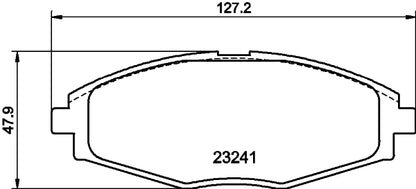 HELLA Brake pad set - T3093 - for e.g. CHERY / CHEVROLET / DAEWOO / PONTIAC 8DB355017-021