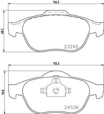 HELLA Brake pad set - T1213 - for e.g. RENAULT 8DB355009-101