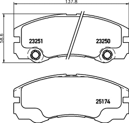 HELLA Brake pad set - T3105 - for e.g. HOLDEN / OPEL / VAUXHALL 8DB355017-131
