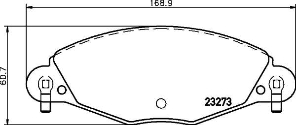 HELLA Brake pad set - T9104 - for e.g. CITROEN 8DB355019-421