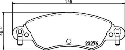 HELLA Brake pad set - T9105 - for e.g. CITROEN 8DB355019-431