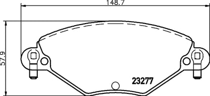 HELLA Brake pad set - T9103 - for e.g. CITROEN 8DB355019-411