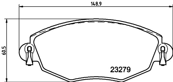 HELLA Brake pad set - T1210 - for e.g. FORD / JAGUAR 8DB355009-071