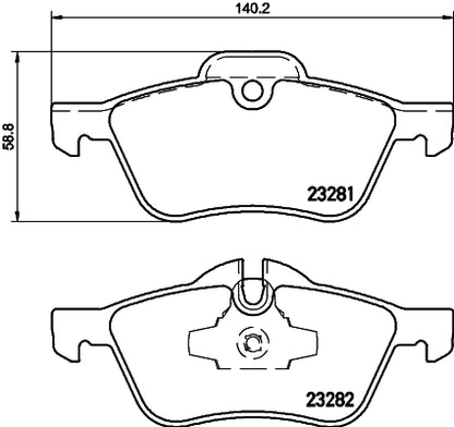 HELLA Brake pad set - T1220 - for e.g. MINI 8DB355009-171