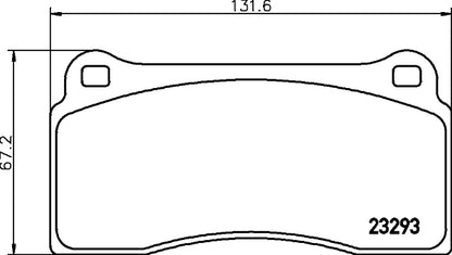 HELLA Brake pad set - T1201 - for e.g. DAIMLER / JAGUAR 8DB355008-981