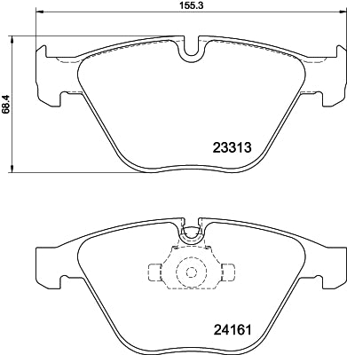 HELLA Brake pad set - T2743 - for e.g. BMW 8DB355039-241