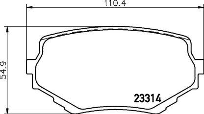 HELLA Brake pad set - T3112 - for e.g. SUZUKI 8DB355017-181