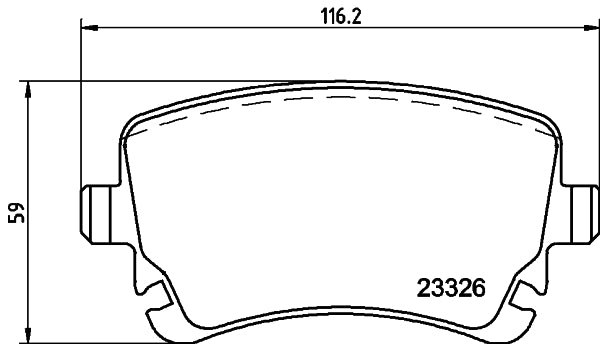 HELLA Brake pad set - T1410 - for e.g. AUDI / VOLKSWAGEN 8DB355010-971