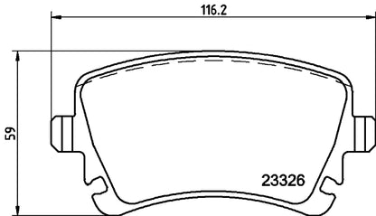 HELLA Brake pad set - T1469 - for e.g. VOLKSWAGEN 8DB355011-531