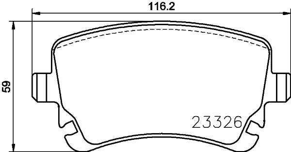 HELLA Brake pad set - T2568 - for e.g. BENTLEY 8DB355024-961