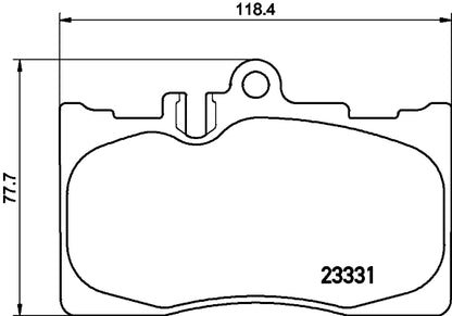 HELLA Brake pad set - T1294 - for e.g. LEXUS 8DB355009-861