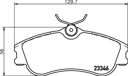 HELLA Brake pad set - T5131 - for e.g. CITROEN / PEUGEOT 8DB355018-541