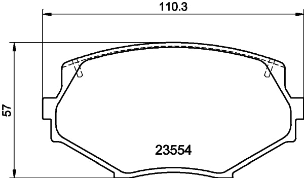 HELLA Brake pad set - T3073 - for e.g. EUNOS / MAZDA 8DB355016-861
