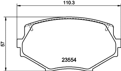 HELLA Brake pad set - T3073 - for e.g. EUNOS / MAZDA 8DB355016-861