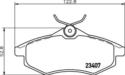 HELLA Brake pad set - T1324 - for e.g. CITROEN 8DB355010-161