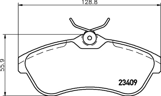 HELLA Brake pad set - T1236 - for e.g. CITROEN 8DB355009-321