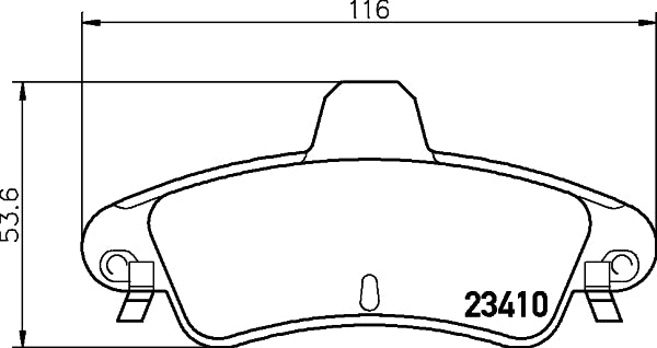 HELLA Brake pad set - T1536 - for e.g. FORD / MERCURY 8DB355012-191