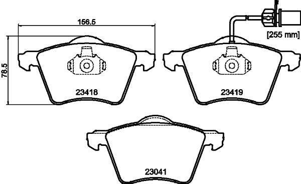 HELLA Brake pad set - T1380 - for e.g. FORD / SEAT / VOLKSWAGEN 8DB355010-631