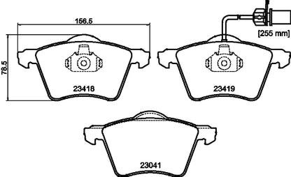 HELLA Brake pad set - T1380 - for e.g. FORD / SEAT / VOLKSWAGEN 8DB355010-631