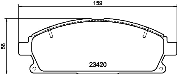 HELLA Brake pad set - T2411 - for e.g. NISSAN 8DB355021-651
