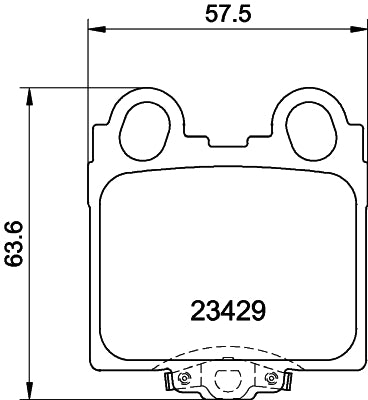 HELLA Brake pad set - T1475 - for e.g. LEXUS / TOYOTA 8DB355011-591