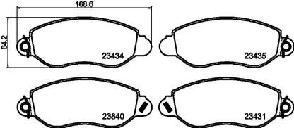 HELLA Brake pad set - T9107 - for e.g. FORD 8DB355019-451