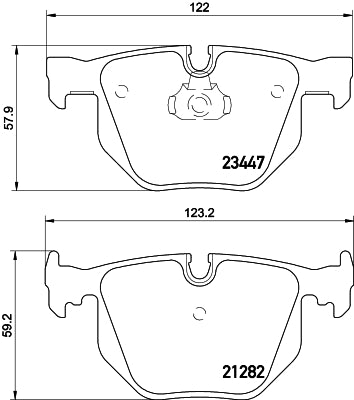 HELLA Brake pad set - T1237 - for e.g. BMW 8DB355009-331