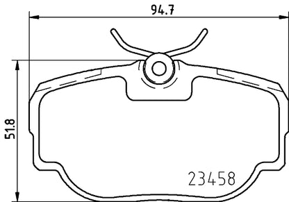 HELLA Brake pad set - T1259 - for e.g. LAND ROVER 8DB355009-541