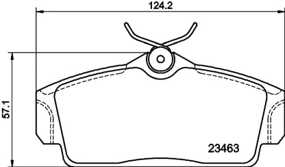HELLA Brake pad set - T5121 - for e.g. NISSAN 8DB355018-441