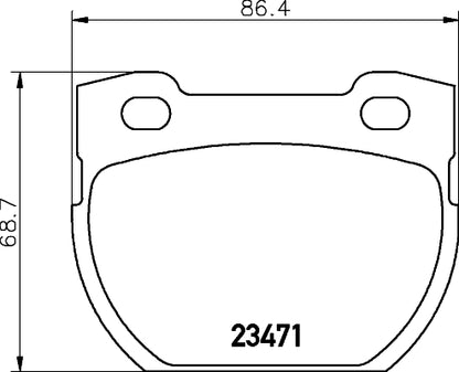 HELLA Brake pad set - T9051 - for e.g. LAND ROVER 8DB355019-231
