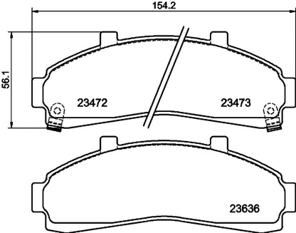 HELLA Brake pad set - T1302 - for e.g. FORD / MAZDA 8DB355009-941