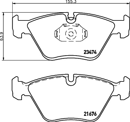 HELLA Brake pad set - T1272 - for e.g. BMW / WIESMANN 8DB355009-651