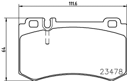 HELLA Brake pad set - T1339 - for e.g. BRABUS / MERCEDES-BENZ 8DB355010-291