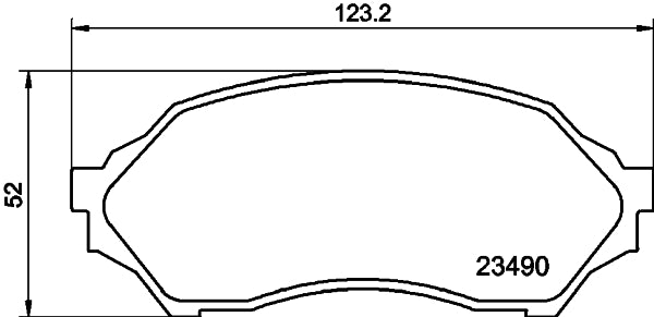 HELLA Brake pad set - T3124 - for e.g. FORD / MAZDA 8DB355017-281