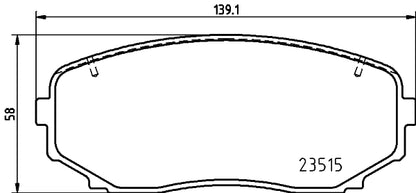 HELLA Brake pad set - T3176 - for e.g. MITSUBISHI 8DB355037-911