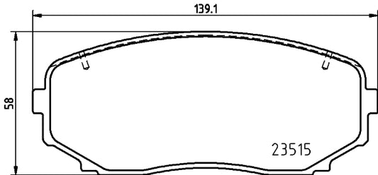 HELLA Brake pad set - T3176 - for e.g. MITSUBISHI 8DB355037-911
