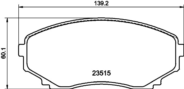 HELLA Brake pad set - T1271 - for e.g. MAZDA 8DB355009-641